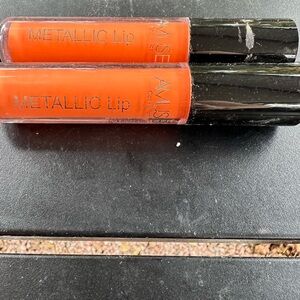 Lot of 2 Amuse Metallic Lip Gloss Lipstick 2093-2 Lip Color + Mystery Gift